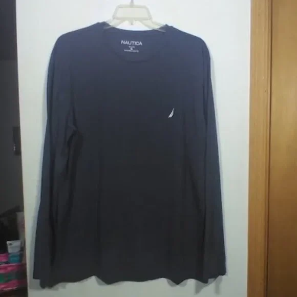 NWOT Nautica Men’s Size XL Heather Gray Long-Sleeve Shirt - Picture 5 of 9